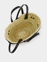 Cadix Mini Raffia Leather Basket