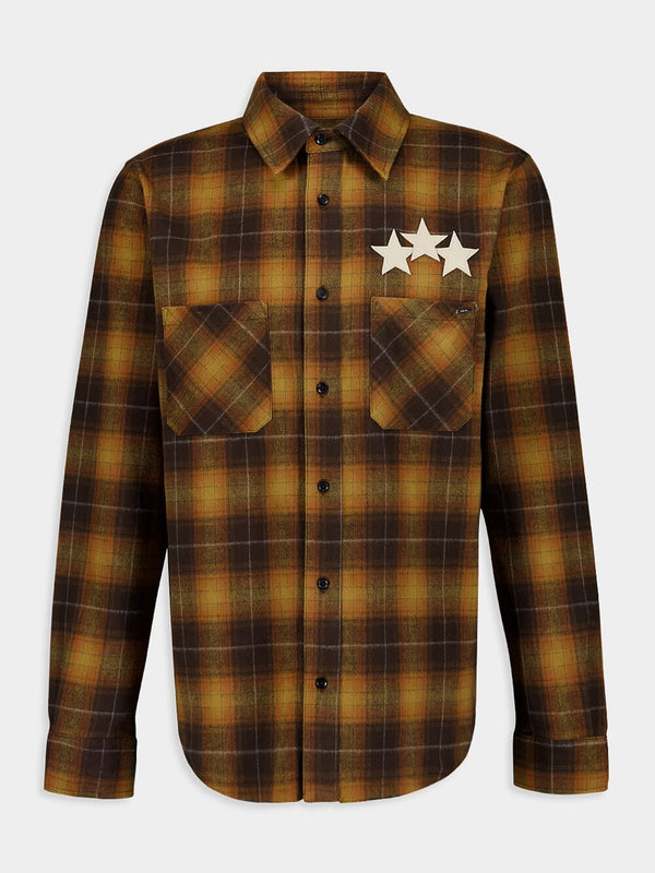 Star Leather Flannel Shirt
