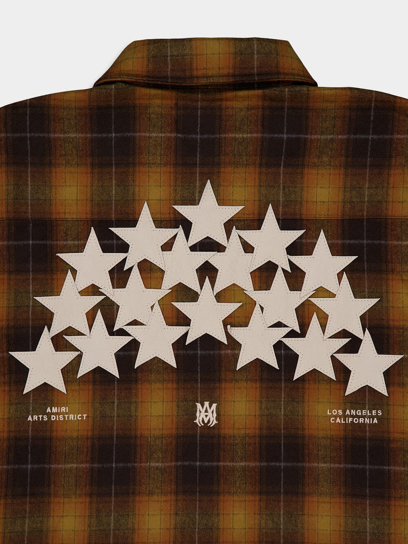 Star Leather Flannel Shirt