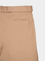 Italian Cotton-Linen Tailored Trousers