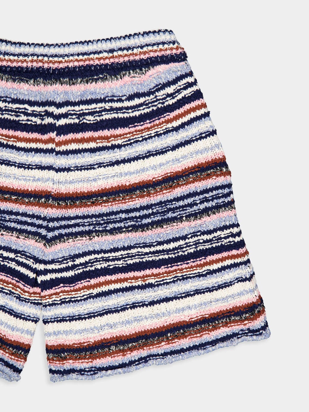 Striped Cotton Knit Shorts