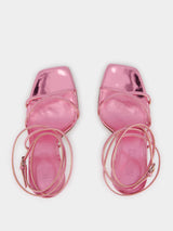 Diana Pink Mirrored Leather 105mm Sandals