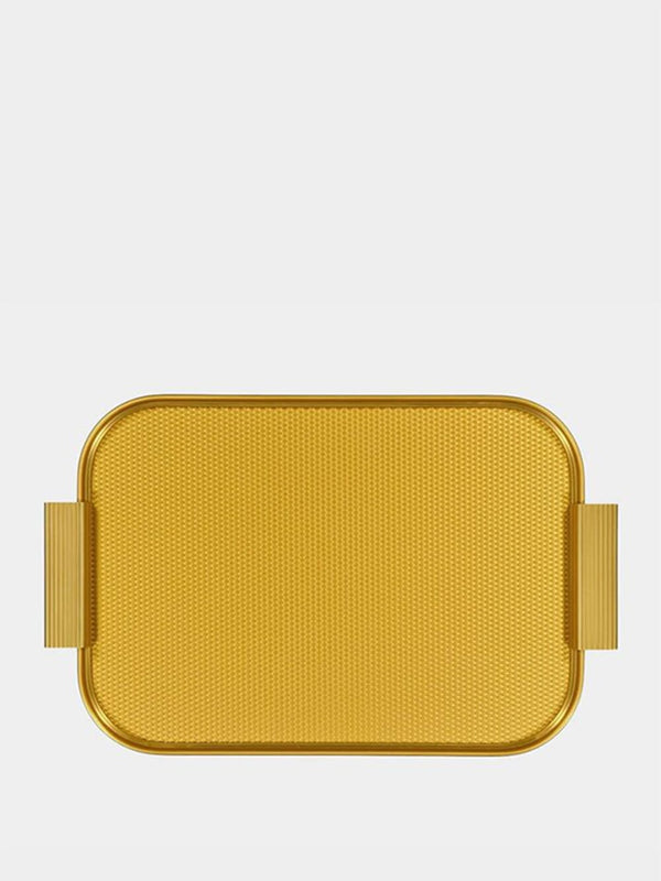 Ribbed Gold Tray