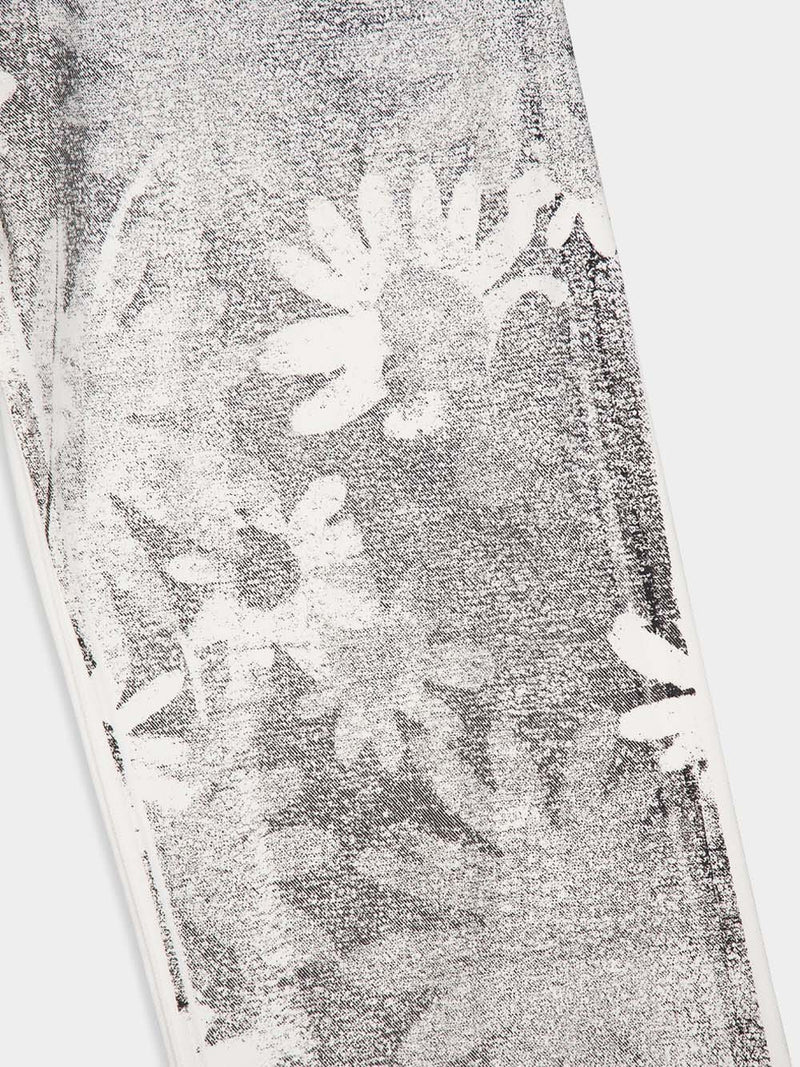 Floral Print Denim Jeans