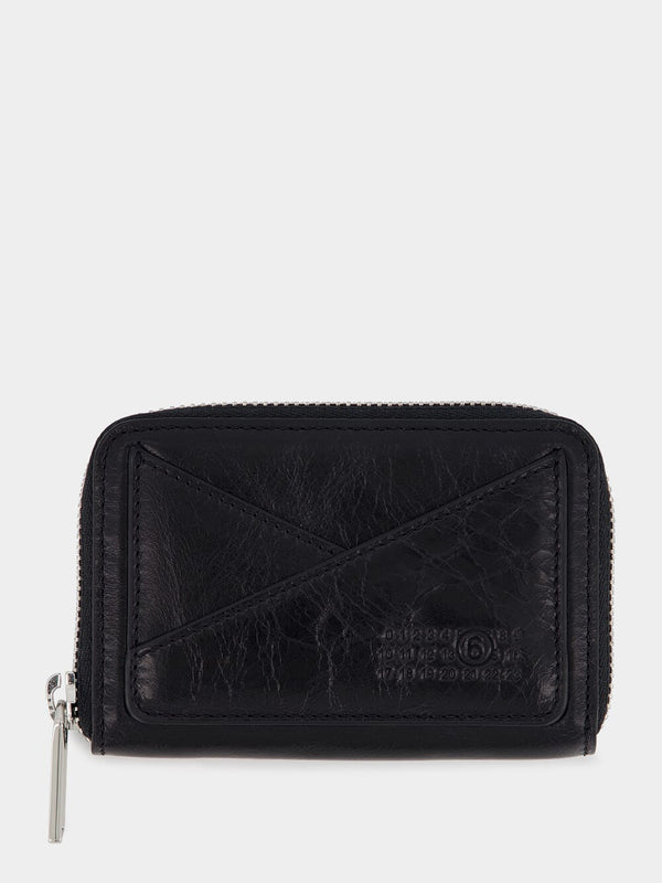 Compact Zip Leather Wallet