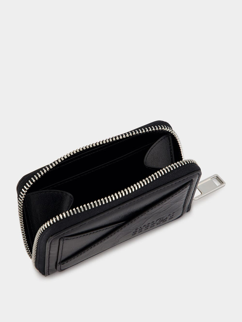 Compact Zip Leather Wallet