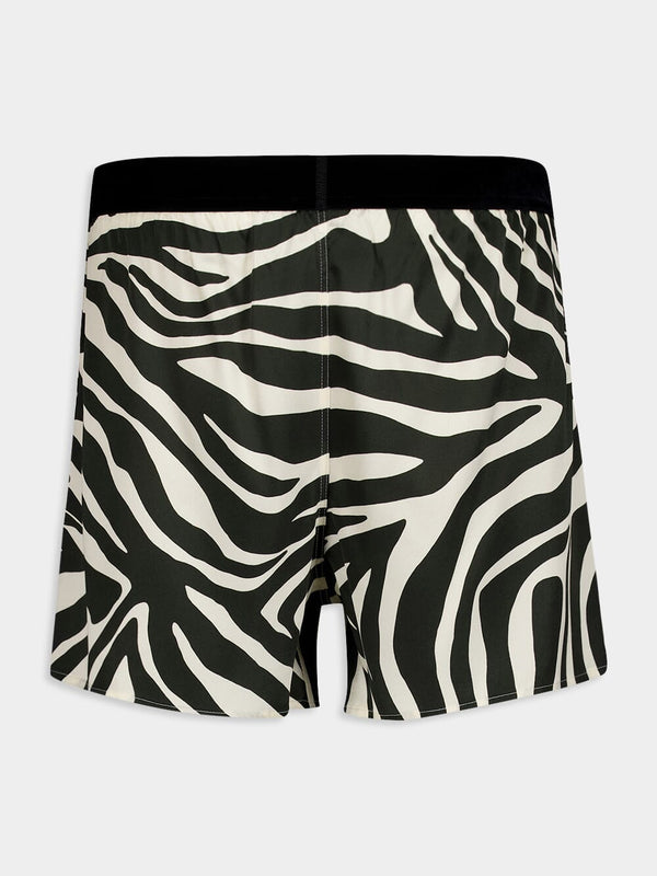 Zebra Silk Shorts
