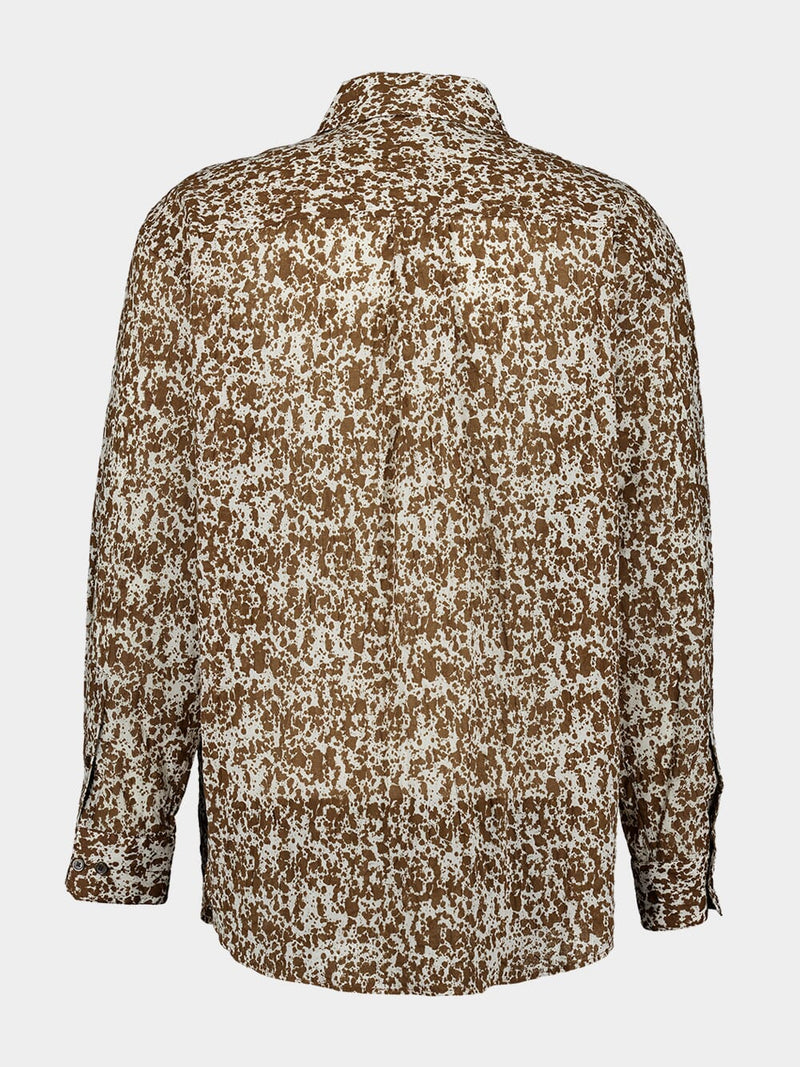 Camouflage Print Cotton Shirt