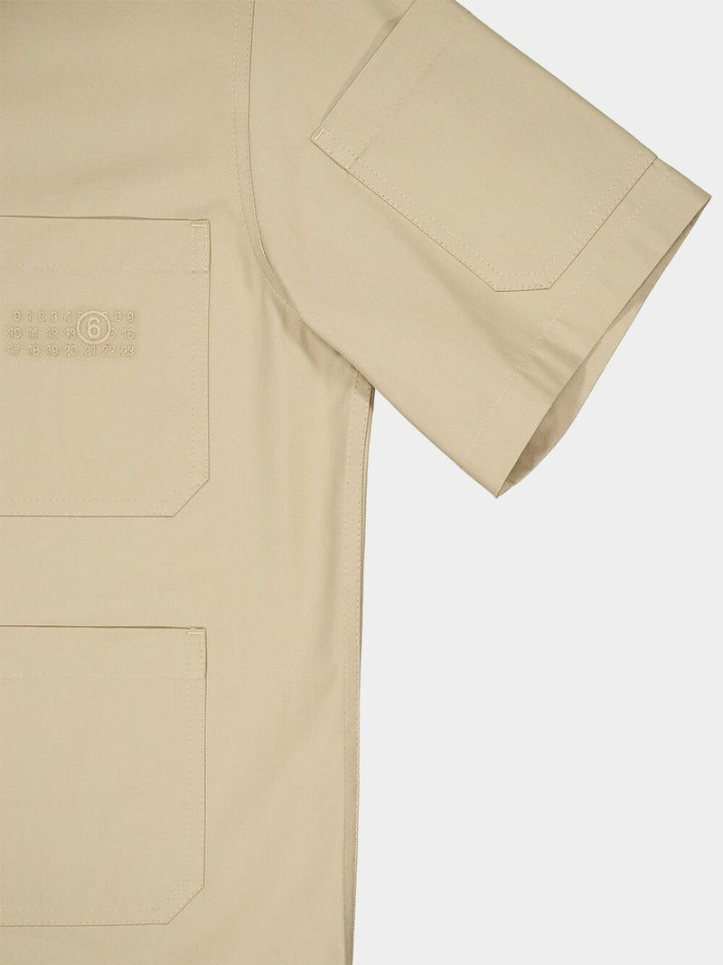 Cotton Gabardine Numeric Shirt