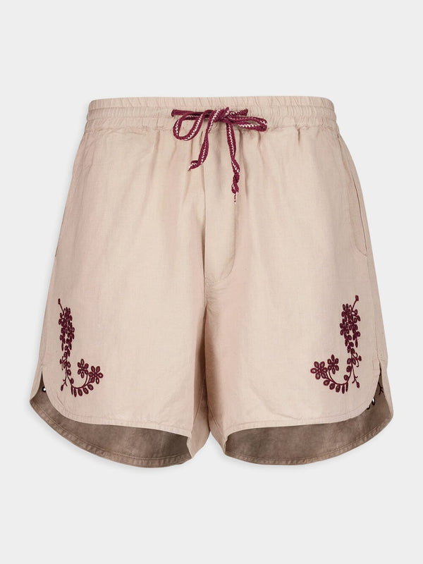 Vine Embroidered Shorts