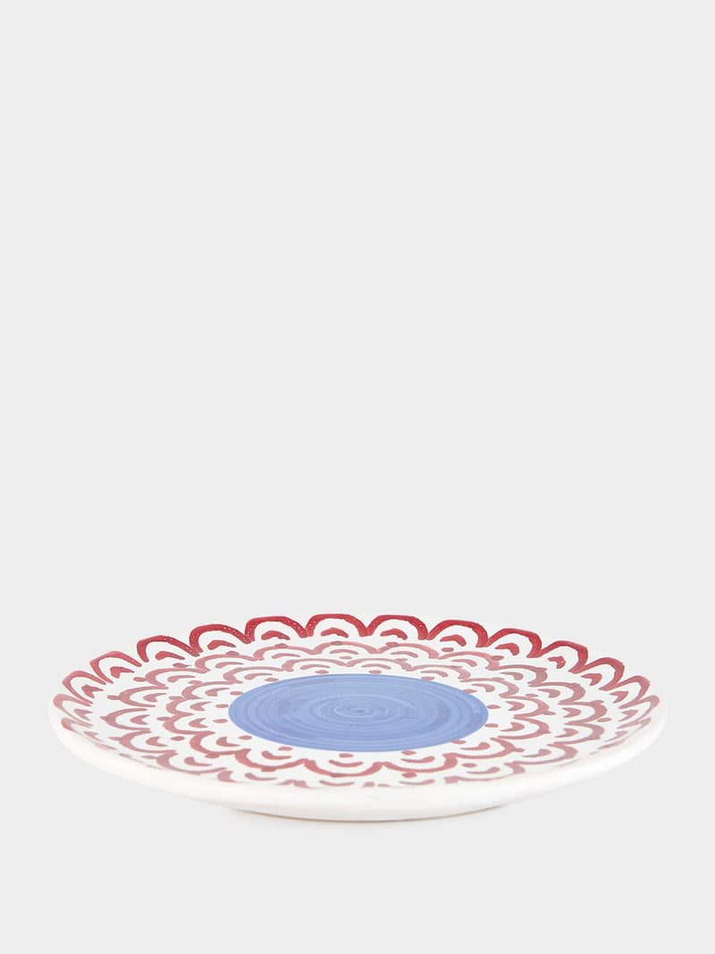 Red Sicily Handpainted Dinner Plate