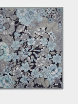 Blue Floral Silk Scarf