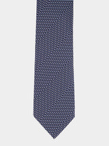 Navy Micro-Pattern Tie