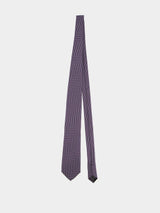 Purple Herringbone Silk Tie