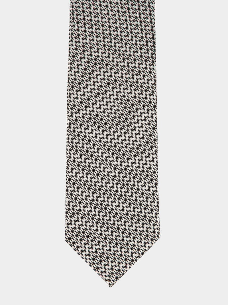 Monochrome Houndstooth Tie