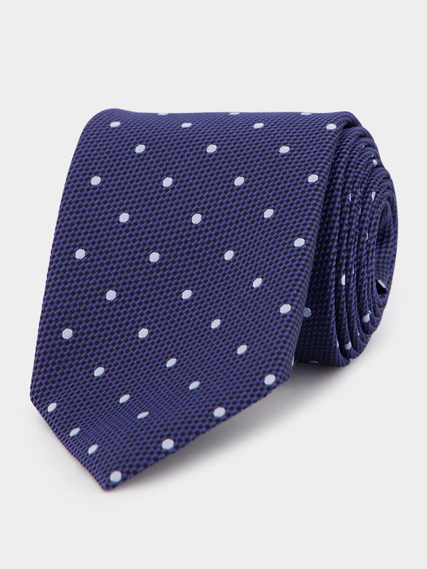 Navy Dotted Elegance Tie