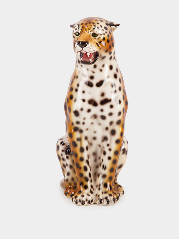 Ceramic Large Leopard Sculpture