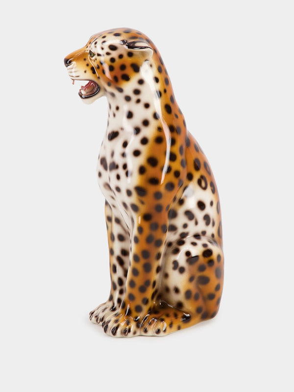 Ceramic Large Leopard Sculpture