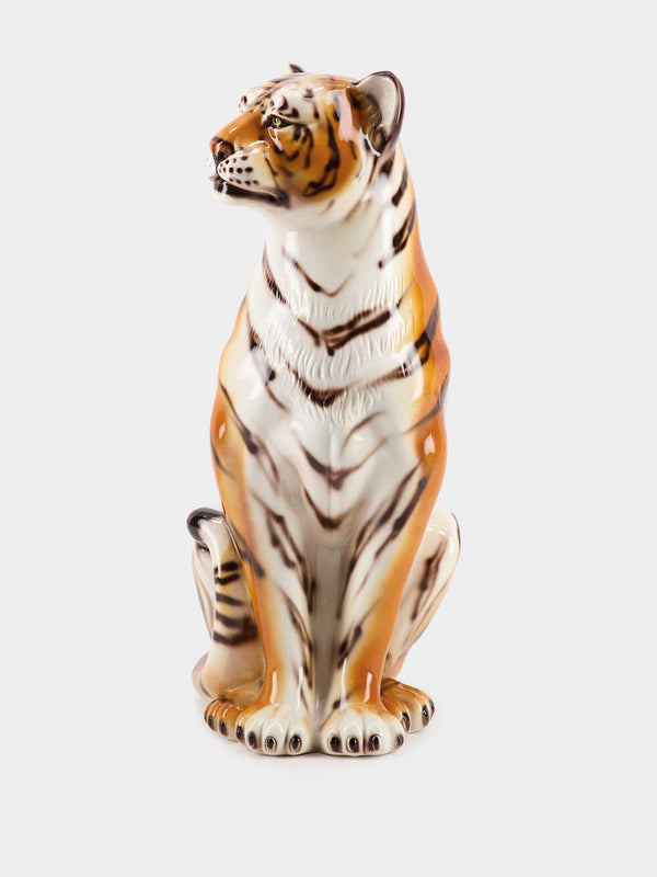 Large Handpainted Tiger Sculpture