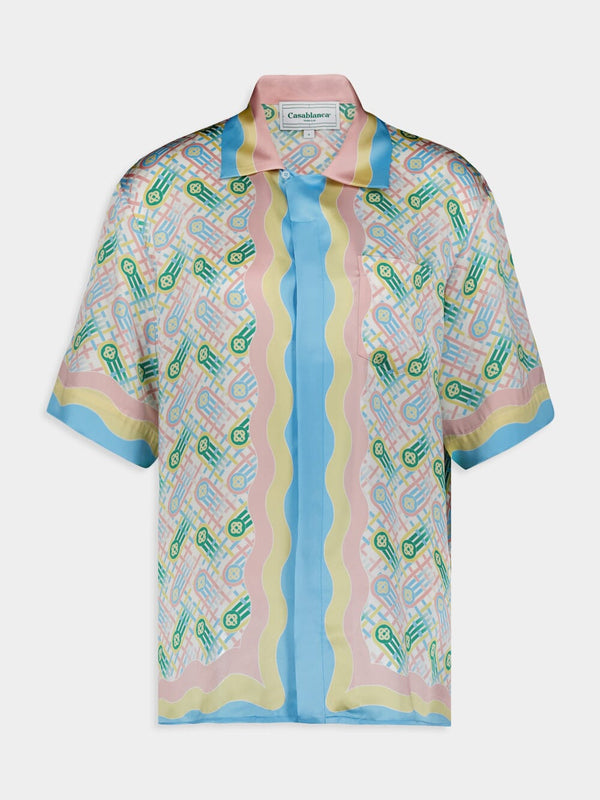 Pastel Print Silk Shirt