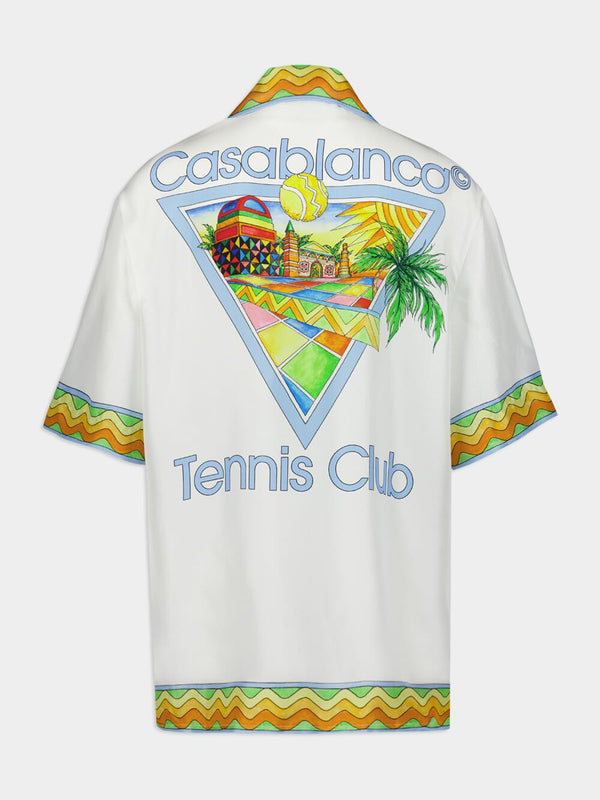 Afro Cubism Tennis Silk Shirt