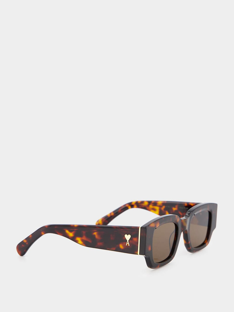 Tortoise Shell Square-Frame Sunglasses