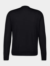 Superfine Black Wool Sweater