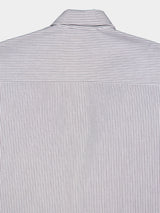 Black Boxy Fit Cotton Striped Shirt
