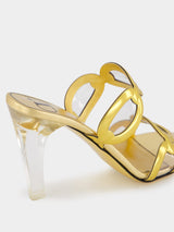 Gold-Tone Chain-Link Heels