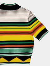 Afro-Cubist Knitted Striped Shirt