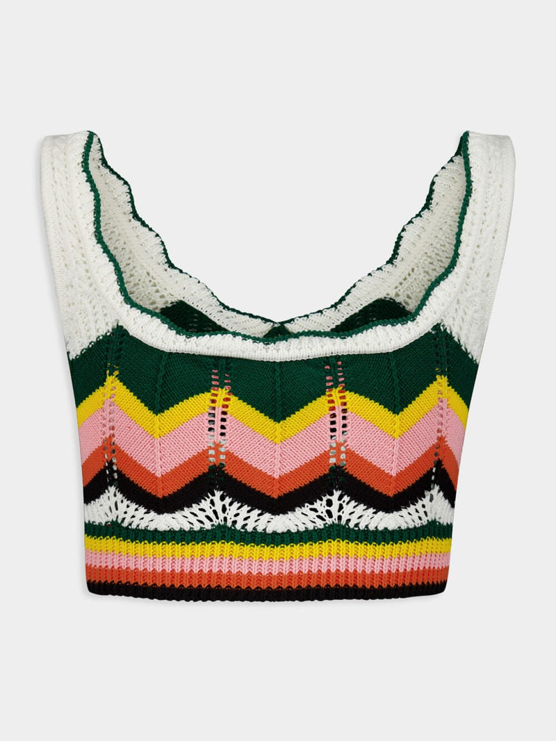 Chevron Knitted Crop Top