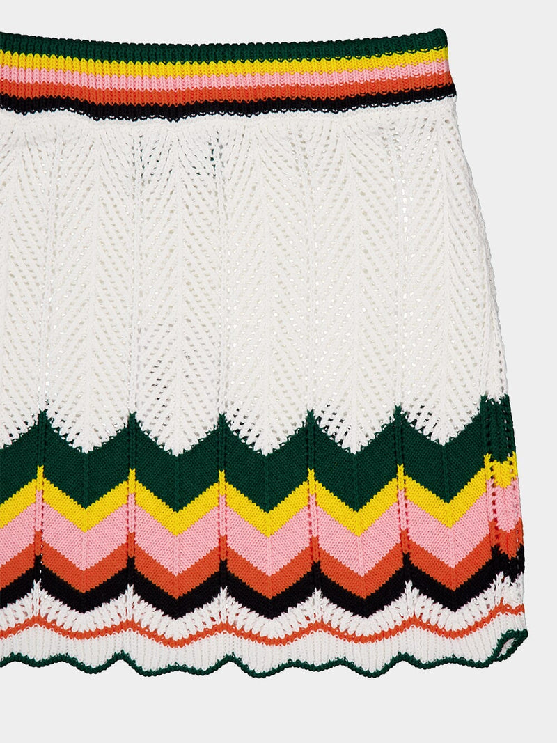 Chevron Lace Mini Skirt