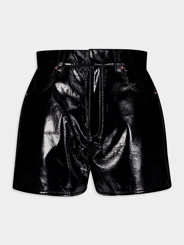 Patent Shorts with Logo