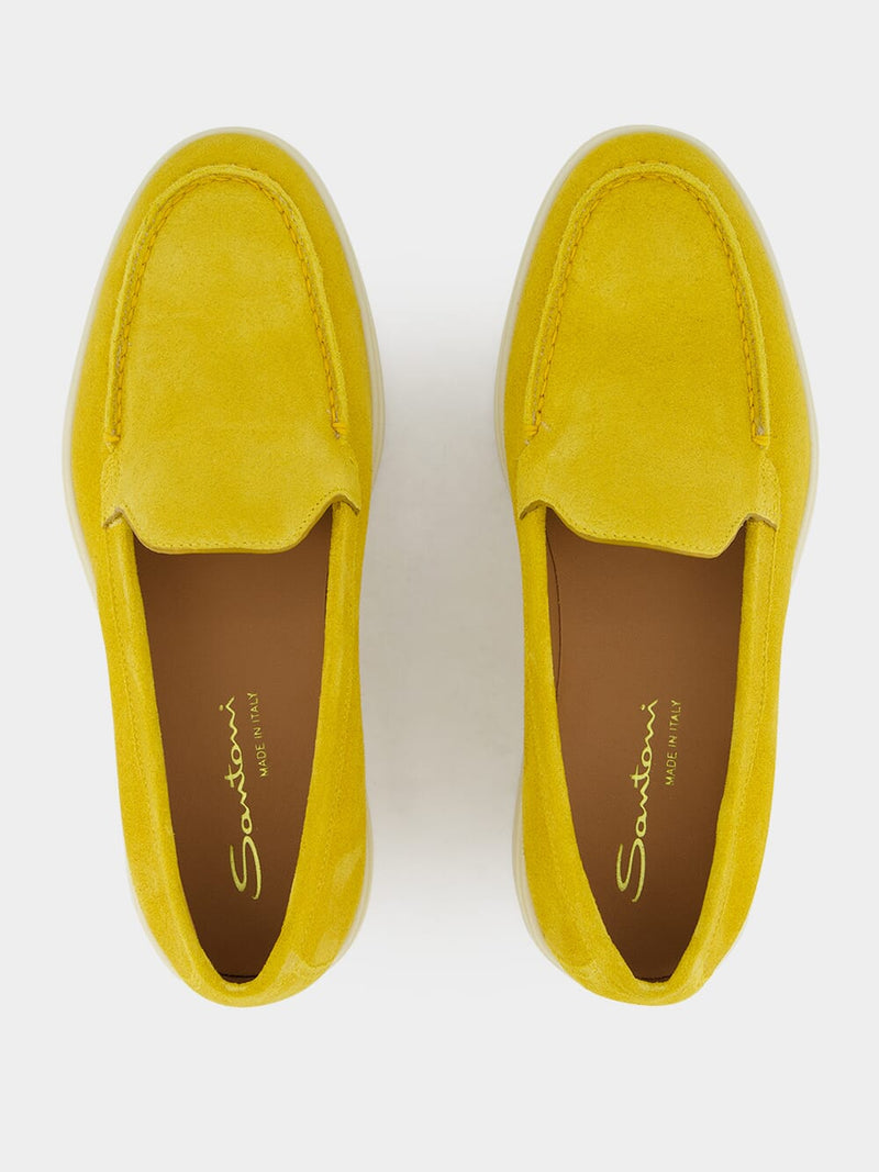 Yellow Suede Loafers