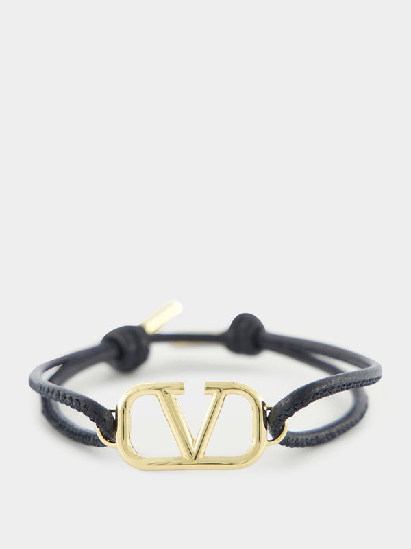 Vlogo signature leather bracelet