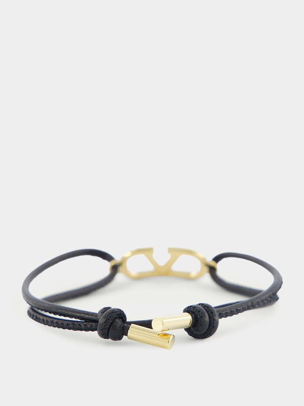 Vlogo signature leather bracelet
