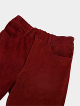 Zircon Leather Flared Pants