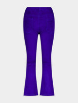 Zircon Leather Flared Pants