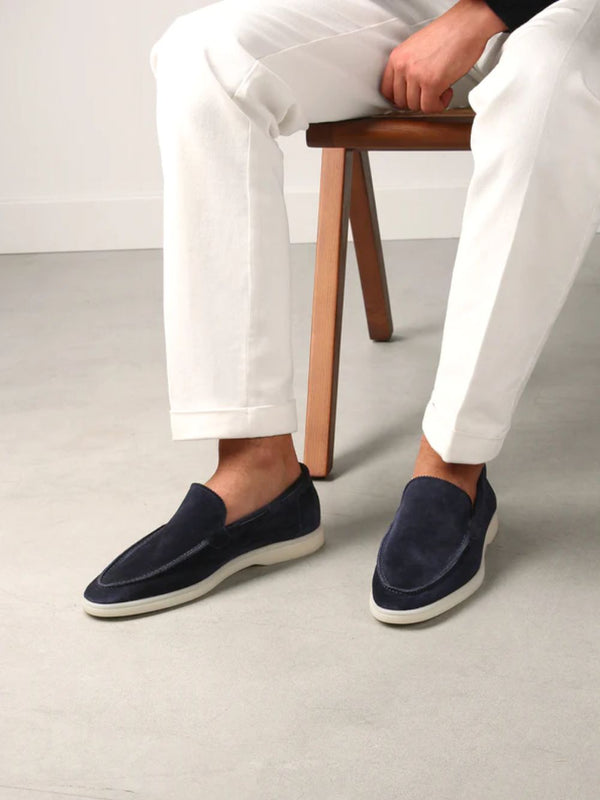 Navy Yacht Loafers