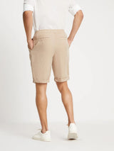 Twisted Linen Bermuda Shorts