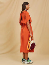 McCardell Burnt Orange Midi Dress