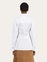 Asymmetric Cotton Poplin Shirt