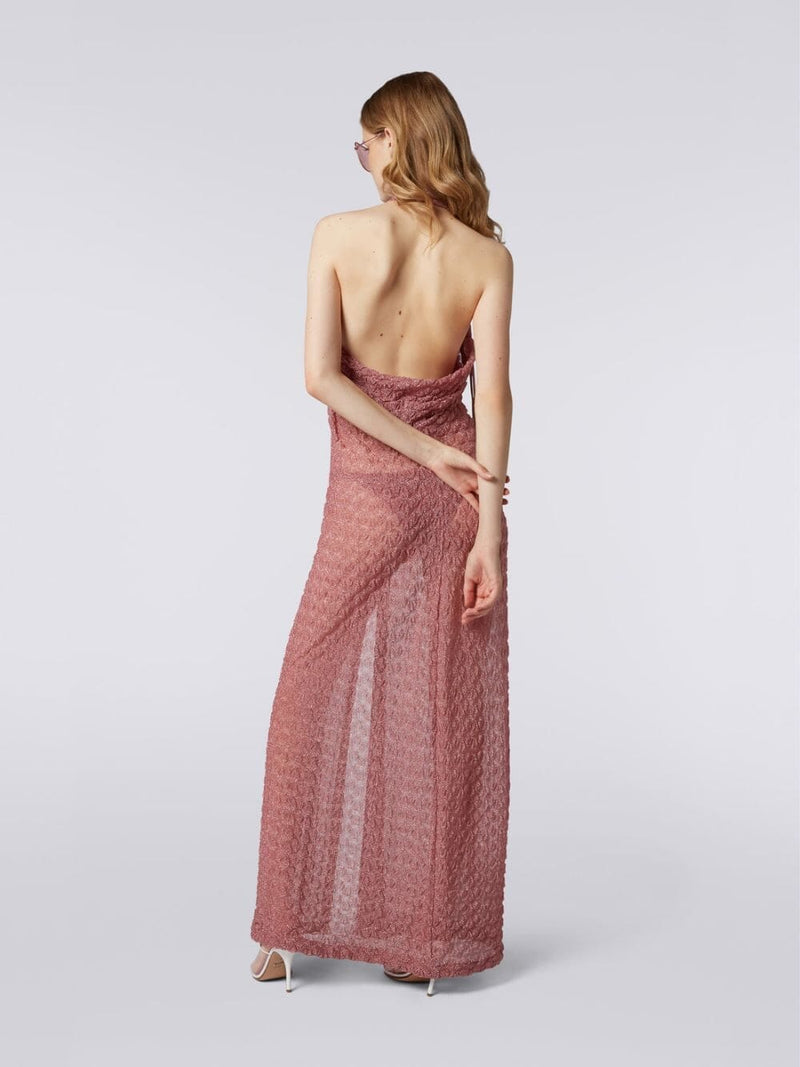 Lamé Lace-Effect Sarong Cover-Up