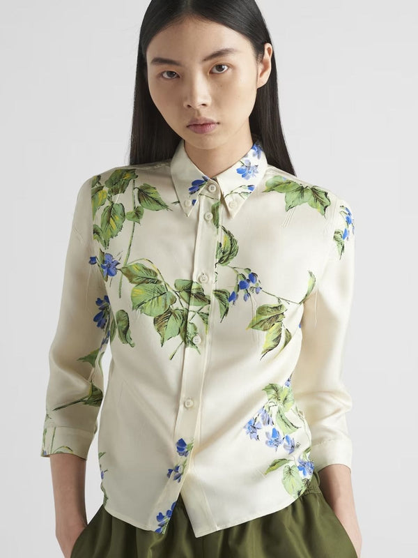 Floral Silk Twill Shirt