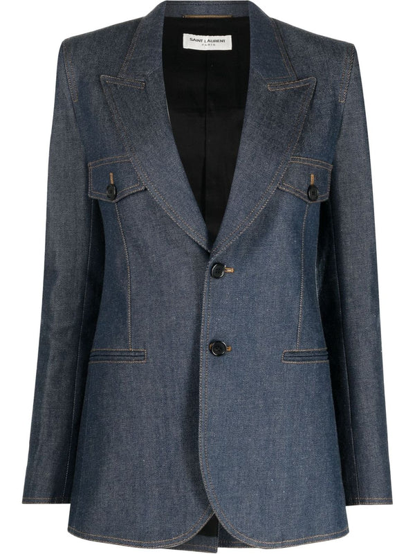 Single-Breasted Denim Jacket