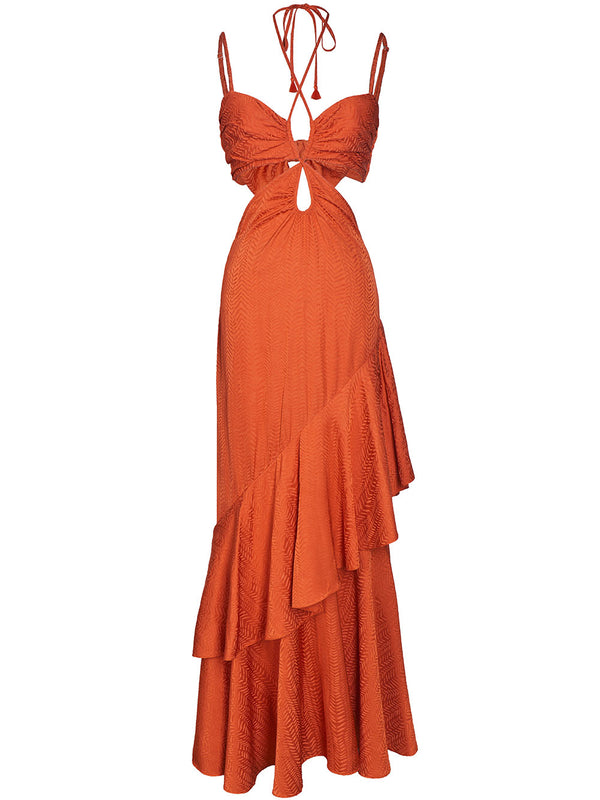 Orange Precious Juniper ankle dress