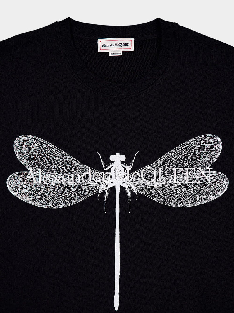Alexander McQueenDragonfly-Print Cotton Sweatshirt at Fashion Clinic