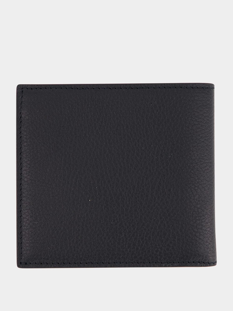 Alexander McQueenGraffiti Bi-Fold Black Leather Wallet at Fashion Clinic