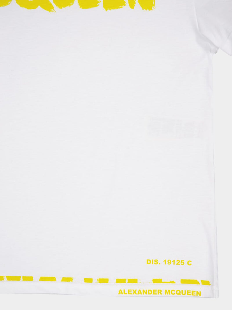 Alexander McQueenGraffiti Logo Print White T-shirt at Fashion Clinic