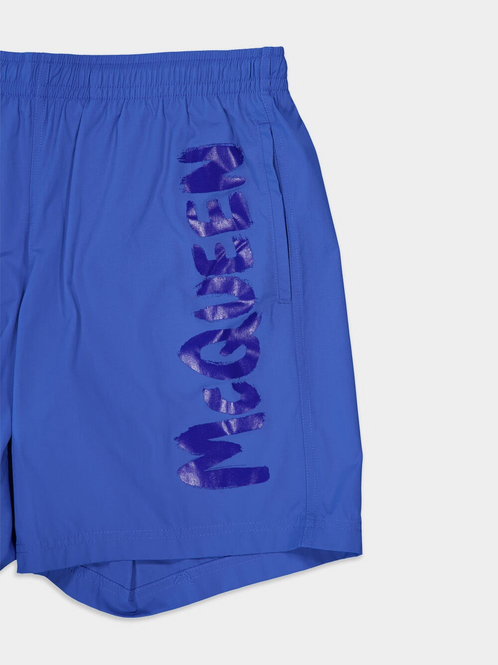Alexander McQueenGraffiti Logo Swim Shorts at Fashion Clinic